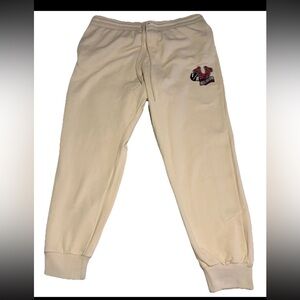 True Religion EMB Patch HS Jogger Cream Pockets Drawstring Women's XXL/2TG NWT